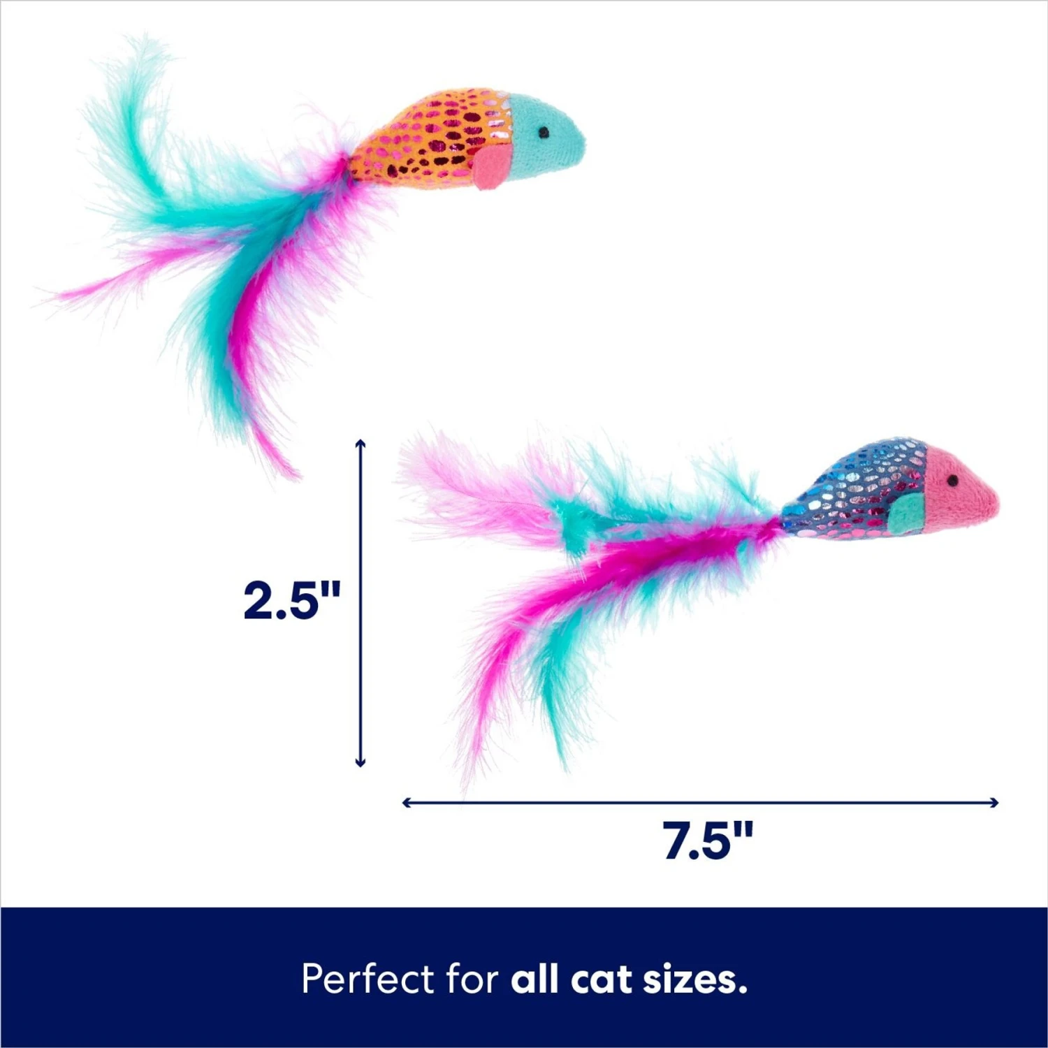 Frisco Sparkle Fish Plush Cat Toy With Catnip 2 Frisco Sparkle Fish Plush Cat Toy With Catnip - Image 2