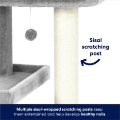 Frisco 42-in Heavy Duty Faux Fur Cat Tree & Condo -Cat Supplies Sale 169398 PT3. AC SS1800 V1667228362