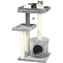 Frisco 42-in Heavy Duty Faux Fur Cat Tree & Condo -Cat Supplies Sale 169398 PT5. AC SS1800 V1584453369