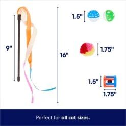 Frisco Plush, Teaser & Ball Variety Pack Cat Toy With Catnip -Cat Supplies Sale 169686 PT2. AC SS1800 V1691783915