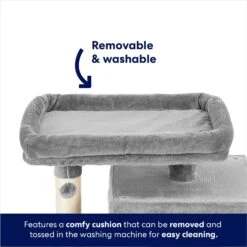 Frisco 33-in Faux Fur Cat Tree & Condo -Cat Supplies Sale 180389 PT3. AC SS1800 V1667227151