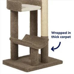Frisco 69-in Real Carpet Wooden Cat Tree -Cat Supplies Sale 208926 PT2. AC SS1800 V1667228667
