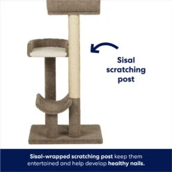 Frisco 69-in Real Carpet Wooden Cat Tree -Cat Supplies Sale 208926 PT4. AC SS1800 V1667228001