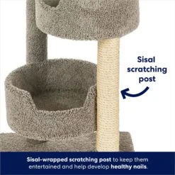Frisco 65-in Real Carpet Wooden Cat Tree -Cat Supplies Sale 208934 PT3. AC SS1800 V1667227201