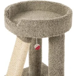 Frisco 24-in Real Carpet Cat Scratching Perch With Toy -Cat Supplies Sale 208960 PT3. AC SS1800 V1589221651
