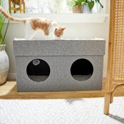 Frisco Double Cube Stackable And Collapsible Cat Condo