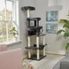 Frisco 73-in Cat Tree With Hammock, Condo, Lounge Basket, Top Perch & Bed