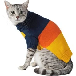 Frisco Colorblock Dog & Cat Turtleneck Sweater With Sleeves -Cat Supplies Sale 223819 PT2. AC SS1800 V1599481036