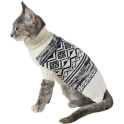 Frisco Black & Cream Turtleneck Sweater -Cat Supplies Sale 223850 PT2. AC SS1800 V1599480992