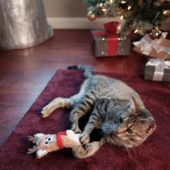 Frisco Holiday Reindeer Plush Kicker Cat Toy With Catnip -Cat Supplies Sale 228553 PT2. AC SS1800 V1602172632