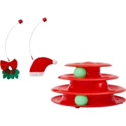 Frisco Holiday Santa Hat & Mistletoe Cat Tracks Cat Toy -Cat Supplies Sale 233317 PT3. AC SS1800 V1600707983