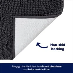 Frisco Microfiber Chenille Cat Silhouette Litter Mat -Cat Supplies Sale 235902 PT2. AC SS1800 V1676556256