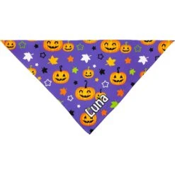 Frisco Halloween Pumpkins Personalized Dog & Cat Bandana -Cat Supplies Sale 242815 PT3. AC SS1800 V1618511830