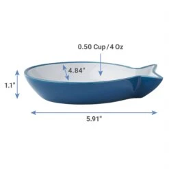 Frisco Fish Shaped Non-skid Ceramic Cat Dish -Cat Supplies Sale 256109 PT2. AC SS1800 V1616697170