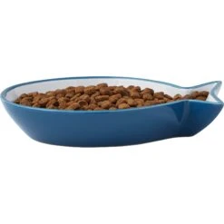 Frisco Fish Shaped Non-skid Ceramic Cat Dish -Cat Supplies Sale 256109 PT4. AC SS1800 V1617196291