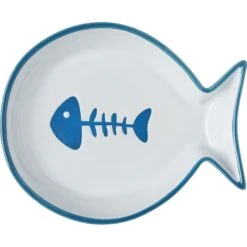 Frisco Fish Shaped Non-skid Ceramic Cat Dish -Cat Supplies Sale 256109 PT5. AC SS1800 V1617196903
