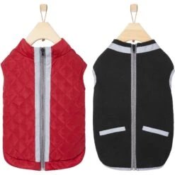 Frisco Mediumweight Reflective 2-in-1 Dog & Cat Fleece Coat -Cat Supplies Sale 268359 PT4. AC SS1800 V1628792579