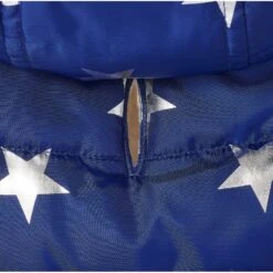 Frisco Mediumweight Metallic Star Print Insulated Dog & Cat Parka, Navy -Cat Supplies Sale 268413 PT6. AC SS1800 V1628791601