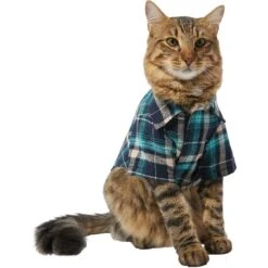 Frisco Multi-Plaid Dog & Cat Flannel Shirt -Cat Supplies Sale 268588 PT3. AC SS1800 V1637675820