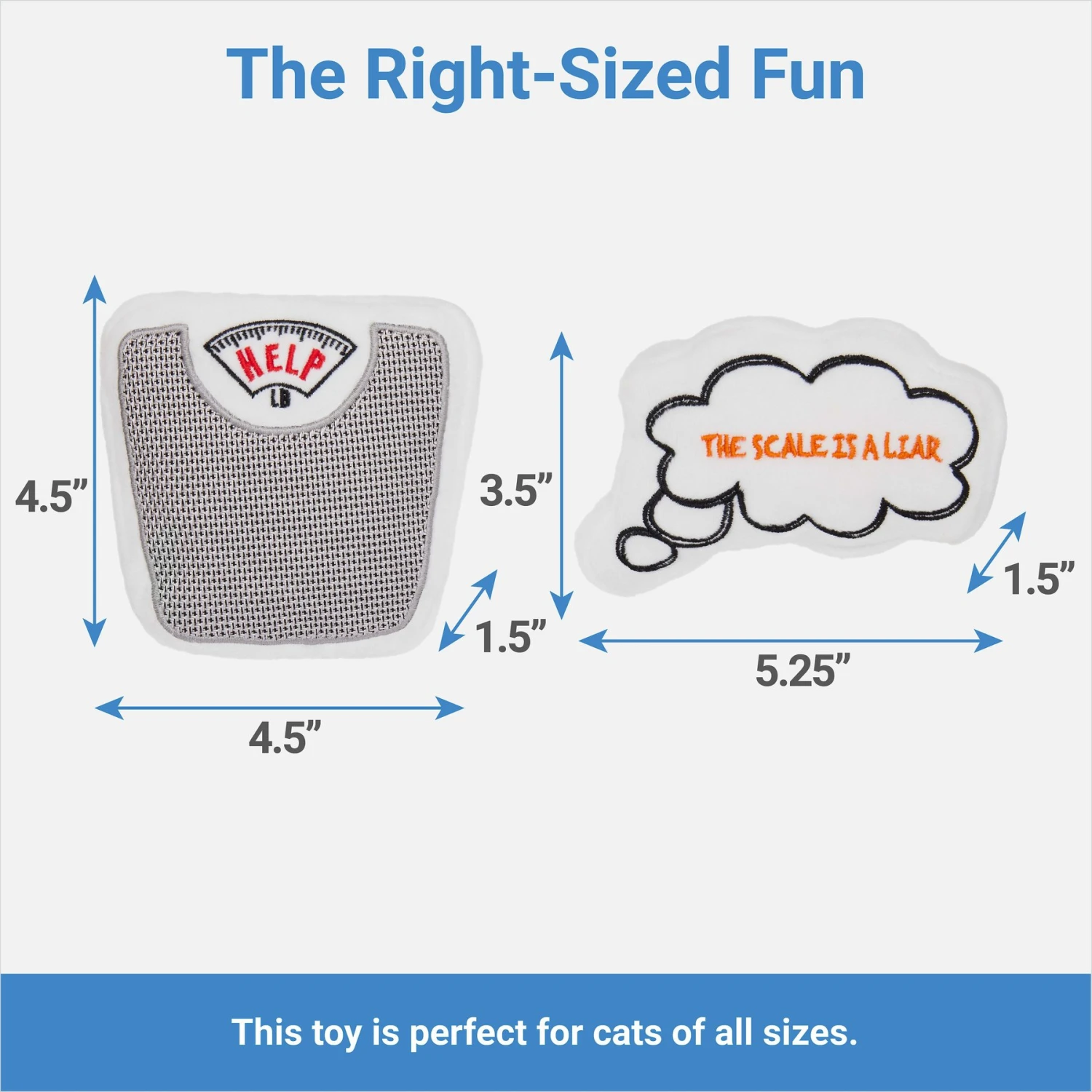 Frisco Scale & Message Bubble Plush Cat Toy With Catnip, 2 Count 2 Frisco Scale & Message Bubble Plush Cat Toy With Catnip, 2 Count - Image 2