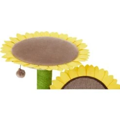 Frisco Sunflower Cat Scratching Post, Two Post With Lounger -Cat Supplies Sale 296688 PT3. AC SS1800 V1632855992