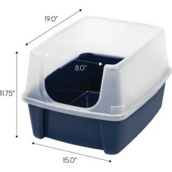 Frisco Plastic Litter Scooper With Caddy & IRIS USA Open Top Litter Box With Scatter Shield -Cat Supplies Sale 298166 PT5. AC SS1800 V1623196667
