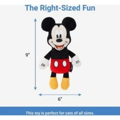 Disney Mickey & Friends Plush Mice Cat Toy With Catnip, 3 Count & Disney Mickey Mouse Plush Kicker Cat Toy With Catnip -Cat Supplies Sale 302344 PT5. AC SS1800 V1623078769