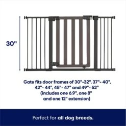 Frisco Wood & Metal Extra Wide Auto-close Dog Gate -Cat Supplies Sale 306525 PT1. AC SS1800 V1657656801