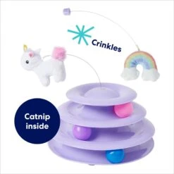 Frisco Unicorn & Rainbow Cat Tracks Cat Toy With Catnip -Cat Supplies Sale 308891 PT2. AC SS1800 V1695760987