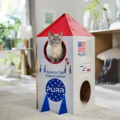 Frisco Spaceship Cardboard Cat House, 2-Story 10 Frisco Spaceship Cardboard Cat House, 2-Story -Cat Supplies Sale 317721 PT4. AC SS1800 V1688677264