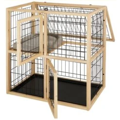 Frisco Collapsible Wood & Wire Cat Cage Playpen, 2 Level 8 Frisco Collapsible Wood & Wire Cat Cage Playpen, 2 Level -Cat Supplies Sale 323214 PT3. AC SS1800 V1645493866