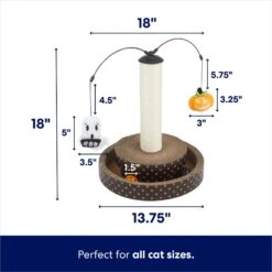 Frisco Halloween Pumpkin And Ghost Interactive Scratcher Cat Toy With Catnip -Cat Supplies Sale 344074 PT1. AC SS1800 V1689878476