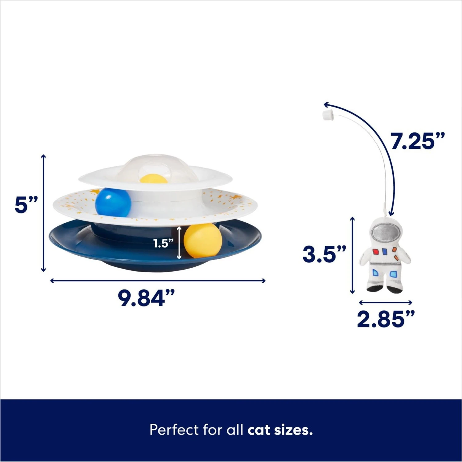 Frisco Astronaut In Space Wobble & Spin Cat Tracks Cat Toy With Catnip 2 Frisco Astronaut In Space Wobble & Spin Cat Tracks Cat Toy With Catnip - Image 2