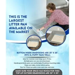 Shirley K's Senior Cat Litter Box, X-Large -Cat Supplies Sale 347408 PT4. AC SS1800 V1679682947