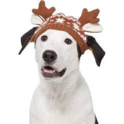 Frisco Antler Fair Isle Dog & Cat Hat -Cat Supplies Sale 358313 PT2. AC SS1800 V1660764826