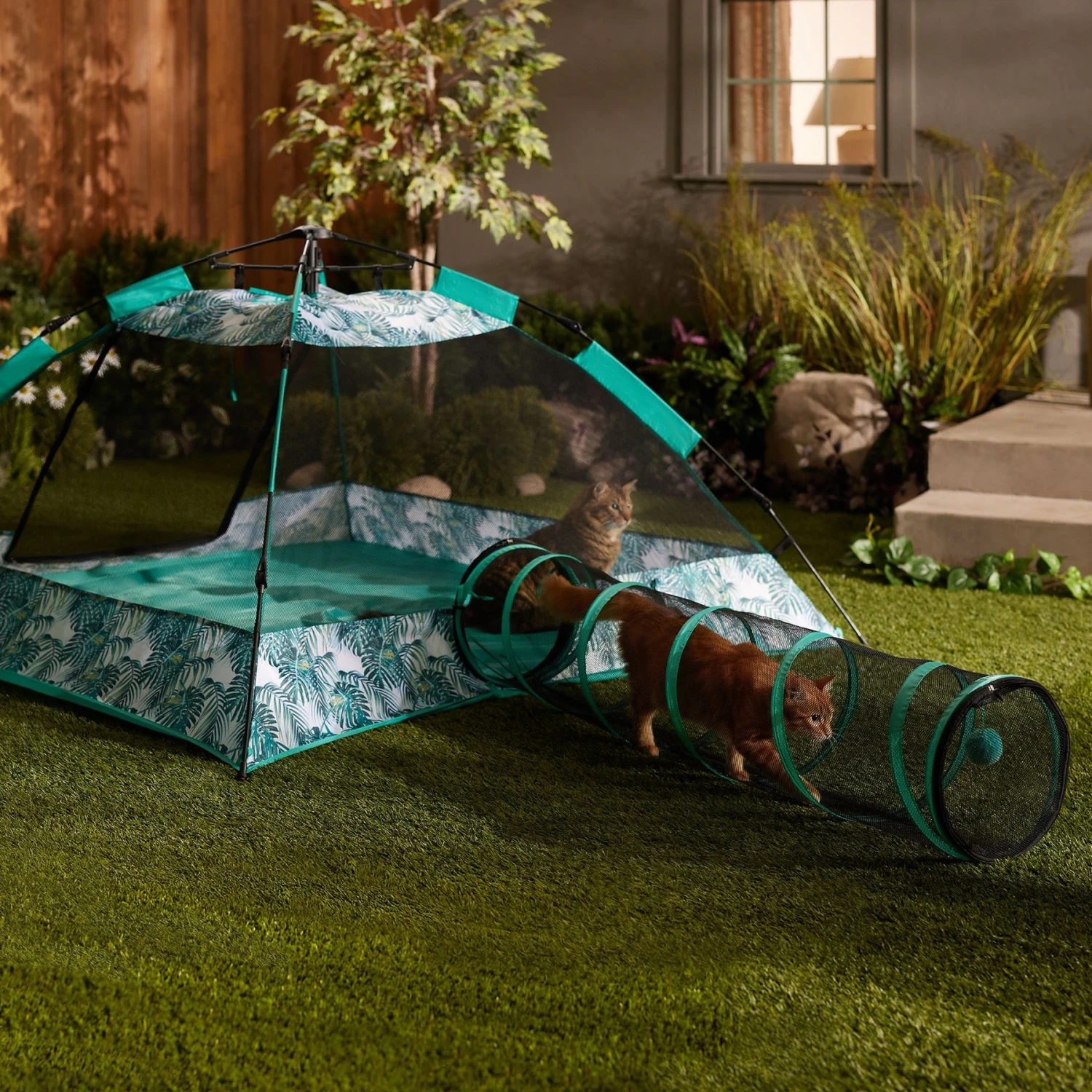 Frisco Mesh Outdoor Pop-up Cat Playpen Tent & Tunnel 7 Frisco Mesh Outdoor Pop-up Cat Playpen Tent & Tunnel - Image 7