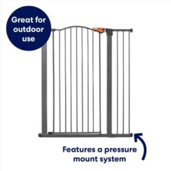 Frisco Outdoor Steel Arch Extra Tall Auto-Close Dog Gate -Cat Supplies Sale 507102 PT2. AC SS1800 V1669212041