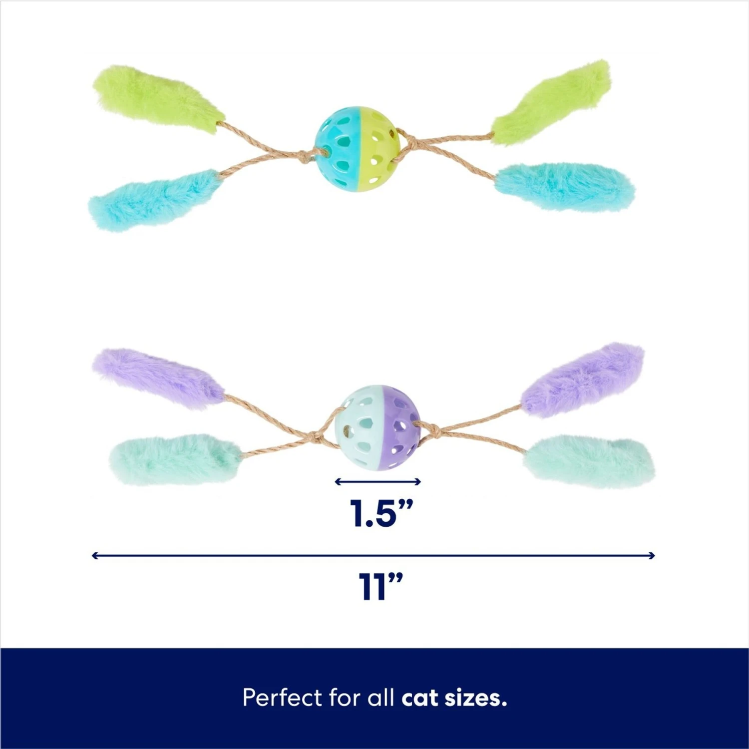 Frisco Fabric & Play Plastic Balls Cat Toy 2 Frisco Fabric & Play Plastic Balls Cat Toy - Image 2