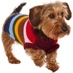 Frisco Chunky Knit Multi-Stripe Dog & Cat Sweater -Cat Supplies Sale 718662 PT2. AC SS1800 V1703184683