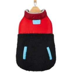 Frisco Medium Weight Retro Colorblock Mixed Media Dog & Cat Coat -Cat Supplies Sale 719462 PT3. AC SS1800 V1692978911