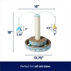 Frisco Holiday Arctic Friends Interactive Scratcher Cat Toy With Catnip -Cat Supplies Sale 740118 PT1. AC SS1800 V1694809545