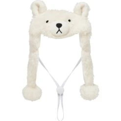 Frisco Plush Polar Bear Dog & Cat Hat -Cat Supplies Sale 745614 PT3. AC SS1800 V1694801956