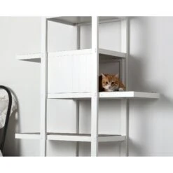 ZooVilla Bookshelf Cat Tree, White -Cat Supplies Sale 824014 PT2. AC SS1800 V1683565873