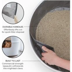 Bundle & Bliss Reusable Cat Litter Liners, 3 Count -Cat Supplies Sale 897454 PT5. AC SS1800 V1687890608