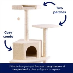 Frisco 52-in Faux Fur Cat Tree & Condo -Cat Supplies Sale 92261 PT3. AC SS1800 V1667227606