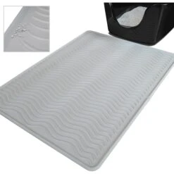 PetFusion ToughGrip Gray Cat Litter Mat