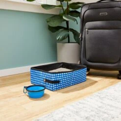 Frisco Travel Safety Dog & Cat Carrier & Pet Fit For Life Collapsible Portable Litter Box With Collapsible Bowl -Cat Supplies Sale 947670 PT5. AC SS1800 V1693602744