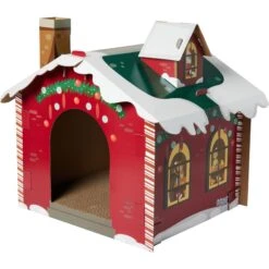 Frisco Holiday Christmas Tree Cardboard Cat House & Frisco Holiday Santa's Workshop Cardboard Cat House -Cat Supplies Sale 986190 PT5. AC SS1800 V1698258055