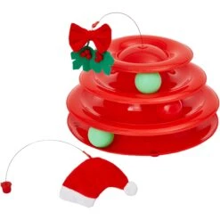 Frisco Holiday Santa Hat & Mistletoe Cat Tracks Cat Toy & Frisco Holiday Gingerbread Interactive Cat Scratcher Cat Toy With Catnip -Cat Supplies Sale 986246 PT1. AC SS1800 V1698257733