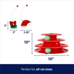Frisco Holiday Santa Hat & Mistletoe Cat Tracks Cat Toy & Frisco Holiday Gingerbread Interactive Cat Scratcher Cat Toy With Catnip -Cat Supplies Sale 986246 PT2. AC SS1800 V1698258056